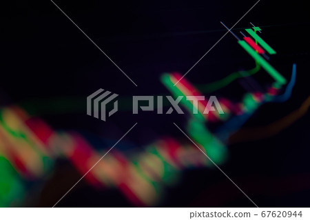 Close up shot on digital screen Candlestick Chart Close up shot on digital screen Candlestick Chart 67620944