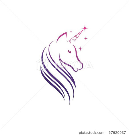 Unicorn Logo icon vector illustration - Stock Illustration ...