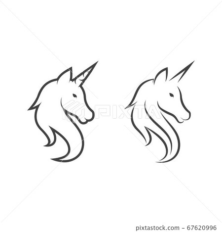 Unicorn Logo icon vector illustration 67620996