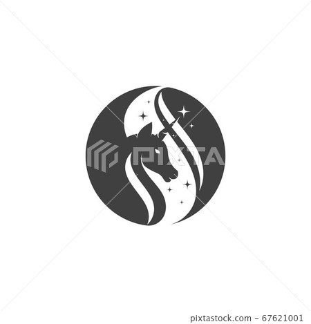 Unicorn Logo icon vector illustration 67621001