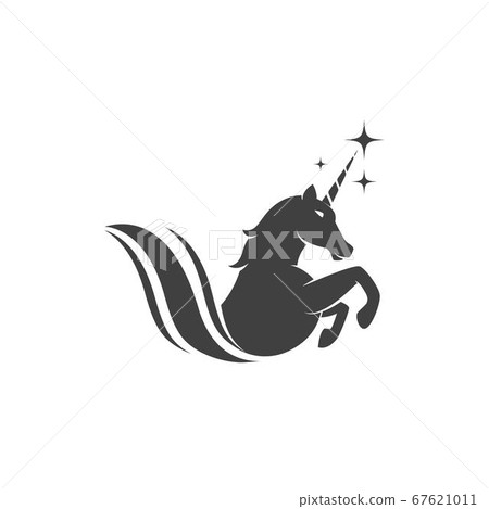 Unicorn Logo icon vector illustration 67621011