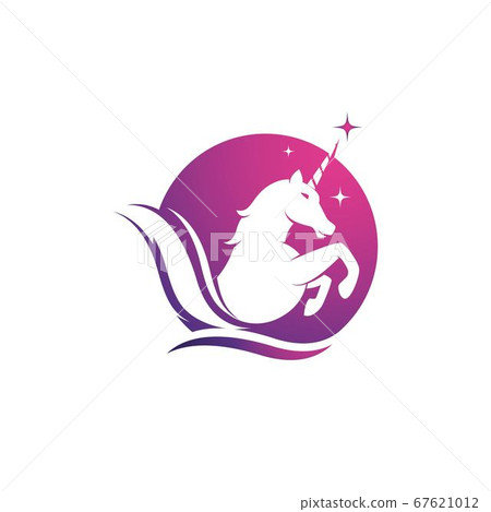 Unicorn Logo icon vector illustration 67621012