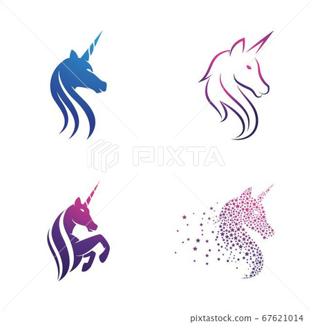 Unicorn Logo icon vector illustration 67621014