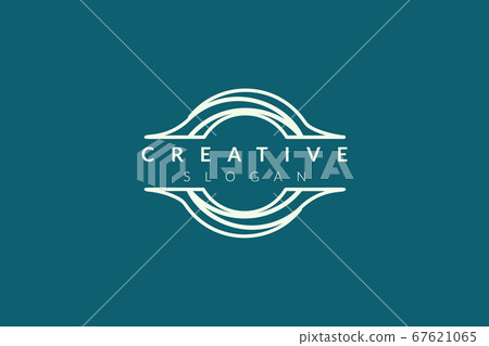 Circle logo design resembles a camera. Minimalist 67621065