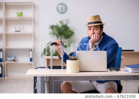 Businessman preparing for trip during pandemic 67621930