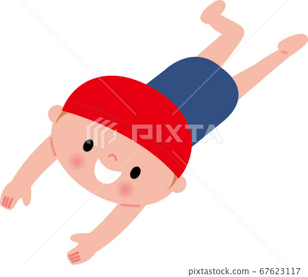 Swimming girl - Stock Illustration [67623117] - PIXTA