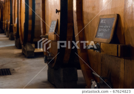 Historic cellar for the aging of barolo wine Historic cellar for the aging of barolo wine 67624823