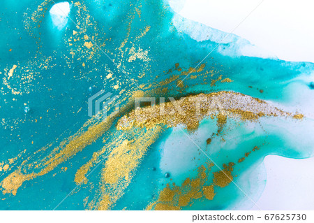 Marbled blue abstract wave background in ocean style. Artwork illustration with copyspace Marbled blue abstract wave background in ocean style. Artwork illustration with copyspace 67625730