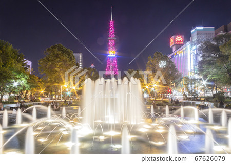 Sapporo city night view, Sapporo TV tower night view 67626079