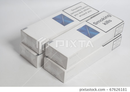 Carton of cigarettes, on white background. Carton of cigarettes, on white background. 67626181