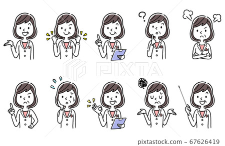 Vector material: female doctor set, collection 67626419