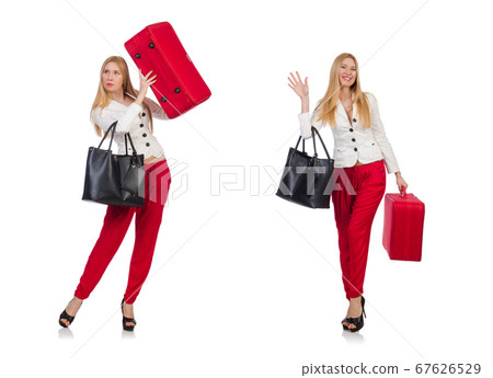 Travelling tourism concept isolated on white 67626529