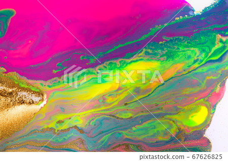 Beautiful vivid marble pattern. Fluorescent bright background. 67626825