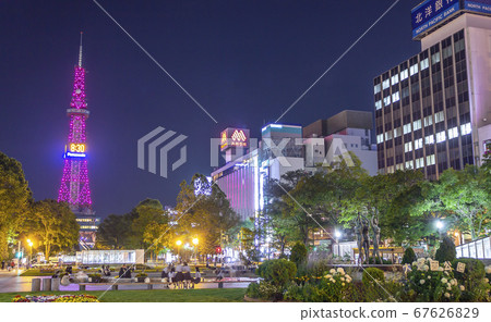Sapporo city night view, Sapporo city night view 67626829