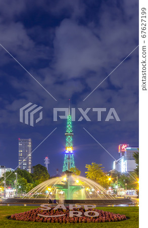 Sapporo city night view, Sapporo TV tower Sapporo city night view, Sapporo TV tower 67627199