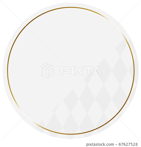 圓形框架白色和金色部分為鑽石圖案 67627528