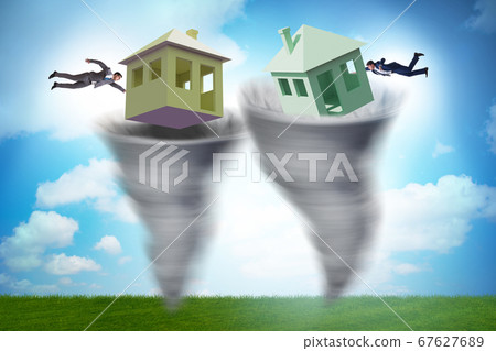 Man losing his home in hurricane 67627689