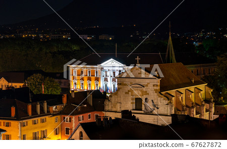 The night view of medieval insular palace Palais The night view of medieval insular palace Palais 67627872