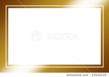 High-class simple metal frame rectangle gold & white 67628326