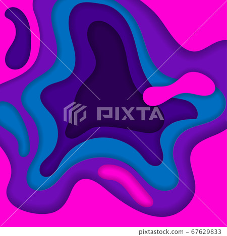 Abstract purple and blue 3d paper cut background Abstract purple and blue 3d paper cut background 67629833