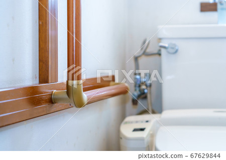 Safety measures for old age Toilet handrails Home safety 67629844