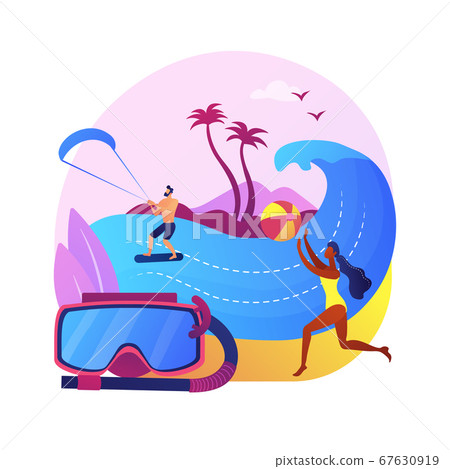 Summer beach activities vector concept metaphor Summer beach activities vector concept metaphor 67630919