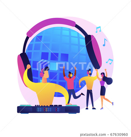 Silent disco vector concept metaphor Silent disco vector concept metaphor 67630960