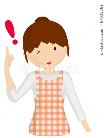 A housewife with a positive expression, this is the point Vector illustration 67633361