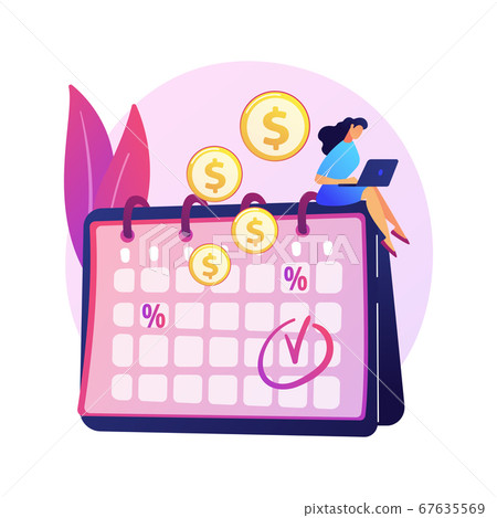 Interest on deposit vector concept metaphor. 67635569