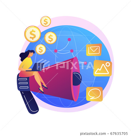 Intercontinental online business vector concept metaphor. 67635705