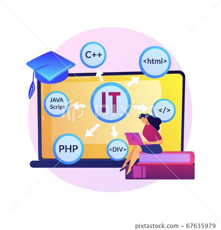 Online IT courses vector concept metaphor - Stock Illustration ...