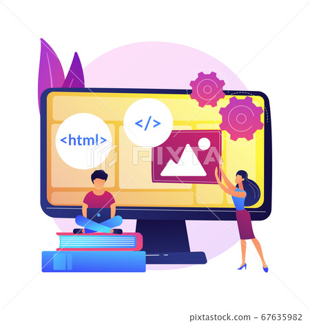 Web development courses vector concept metaphor - Stock Illustration ...