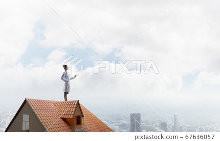 Woman doctor is ready to help the whole city Woman doctor is ready to help the whole city 67636057