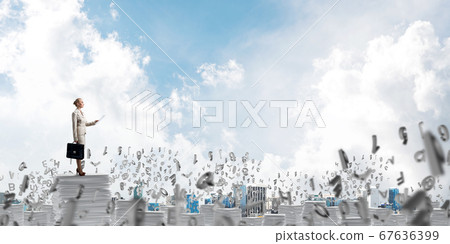 Successful confident business woman in suit. 67636399