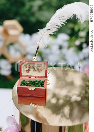 details of wedding decor in the forest in the open 67636665