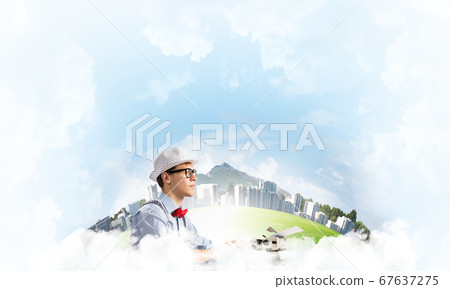 Creative inspiration of young writer. 67637275