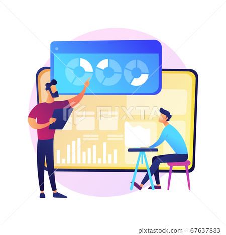 Statistics data analysis vector concept metaphor - Stock Illustration ...