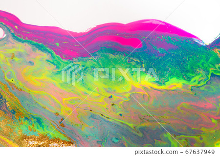 Beautiful vivid marble pattern. Fluorescent bright background. Beautiful vivid marble pattern. Fluorescent bright background. 67637949