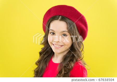 Hairdresser service. Kid girl long healthy shiny Hairdresser service. Kid girl long healthy shiny 67638504
