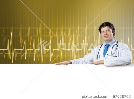 Doctor with banner Doctor with banner 67638763