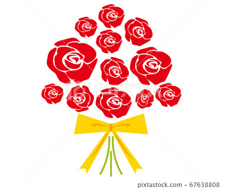 Vector illustration of a bouquet of red roses... - Stock Illustration ...