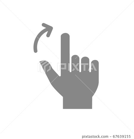 Two fingers flick right grey icon. Touch screen hand gesture symbol Two fingers flick right grey icon. Touch screen hand gesture symbol 67639155