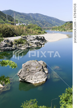 Tokushima Prefecture Spring Higashi Miyoshi Town Minoda no Fuchi Yoshino River Tokushima Prefecture Spring Higashi Miyoshi Town Minoda no Fuchi Yoshino River 67640438