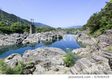 Tokushima Prefecture Spring Higashi Miyoshi Town Minoda no Fuchi Yoshino River Tokushima Prefecture Spring Higashi Miyoshi Town Minoda no Fuchi Yoshino River 67640439