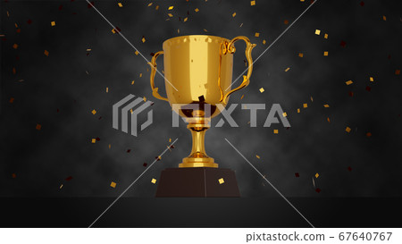 A gold trophy or a winning cup given to those who have won the competition A gold trophy or a winning cup given to those who have won the competition 67640767