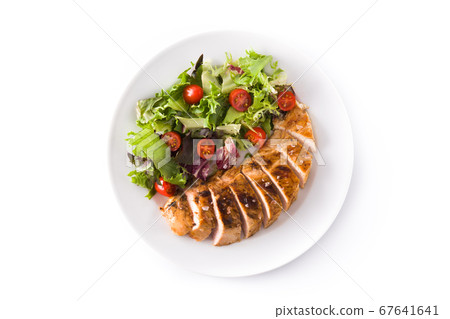 chicken, vegetables, salad 67641641