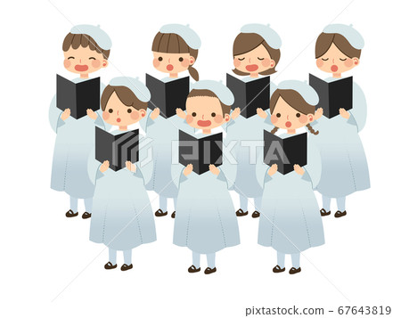 Children of the choir singing a chant 67643819