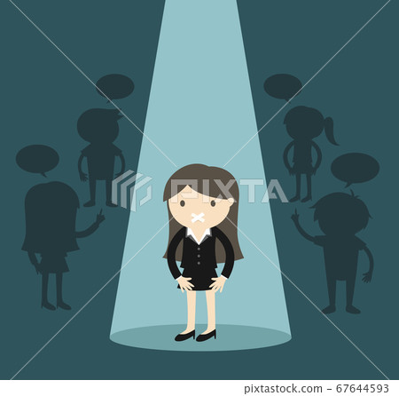 Business concept, Business woman standing alone in Business concept, Business woman standing alone in 67644593