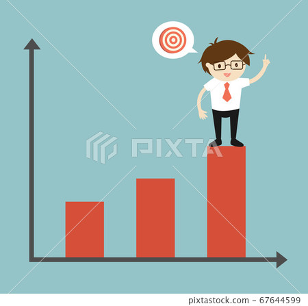 Business concept, Businessman is standing on the Business concept, Businessman is standing on the 67644599