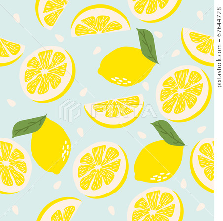 Fresh lemons lemon pattern Seamless background - Stock Illustration ...